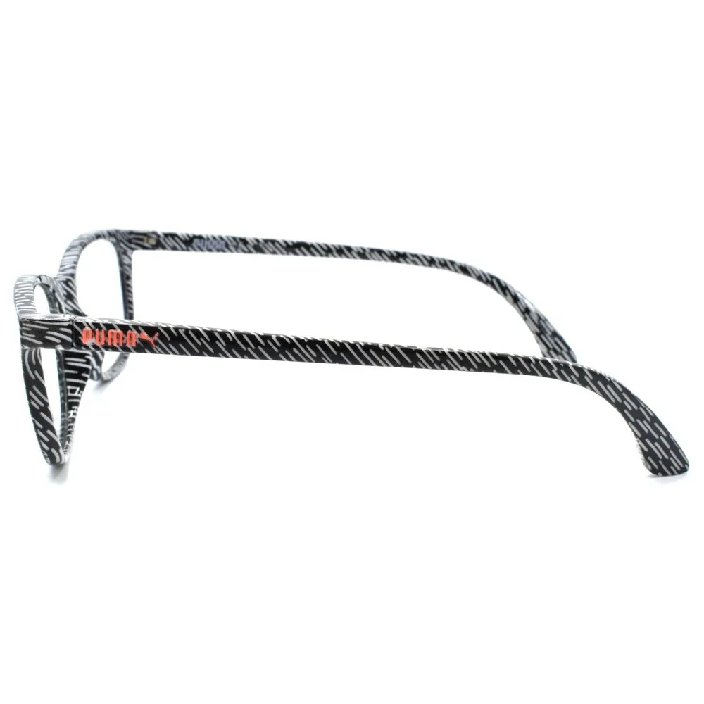 PUMA PU0082 001 Women's Eyeglasses Frames 50-17-145 Black / White